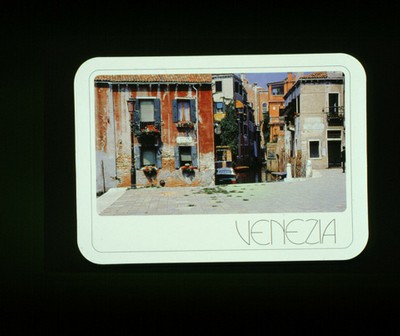G 7: Postkarte / postkartengross / quer / farbig / Haus 