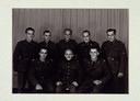 A 24: Photo/postcard size/landscape /black and white/ 7 brothers and father in uniform