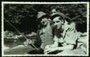 A 1: Foto/ postkartengross/ quer/ sw/ 19-jährig mit Grossvater (1954) 