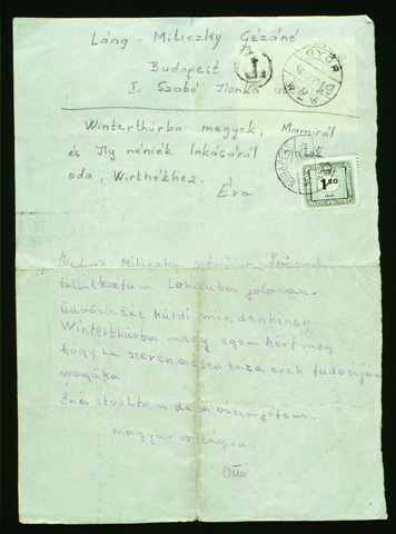 C 10: objet    (document / reproduction) / A4 / Lettre de la mère à la grand-mère
